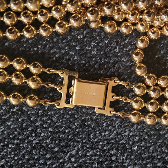 Napier Vintage Triple Strand Layered Necklace - Picture 12 of 12